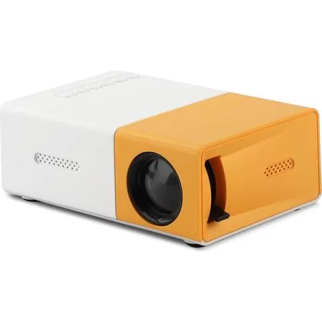 Mini projecteur portable Holdfiturn YG300 - Projecteur multimédia Full HD 1080p pour home cinéma - Compatible iOS, Android, smartphones, tablettes, ordinateurs portables, PS4, TV Stick, DVD, HDMI, AV, (1/3)