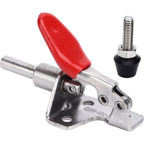 Pince à genouillère à dégagement rapide en acier inoxydable, capacité de 45 kg, antidérapante, à levier de poussée/traction, pour le travail du bois et le soudage (1/5)