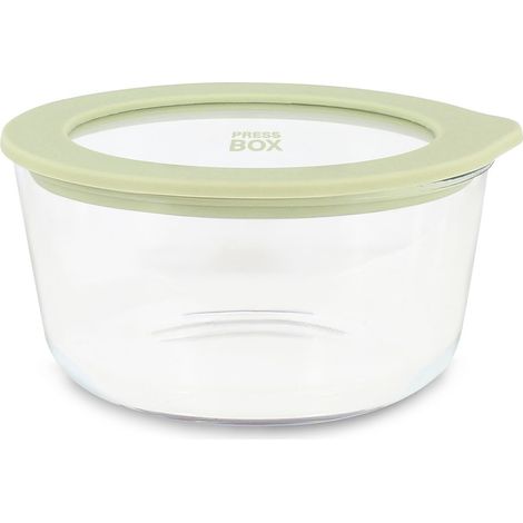 Boite hermétique ronde en verre 250ml, PRESSBOX (1/4)