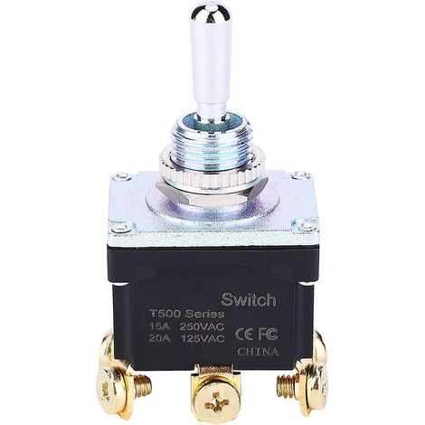 Interrupteur à bascule bipolaire étanche DPDT T502M à 6 broches ON-OFF-ON (1/5)