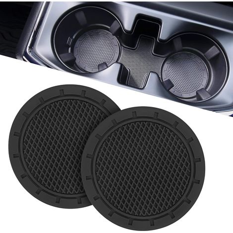 Dessous de verre pour porte-gobelet de voiture, lot de 2, universels, antidérapants et antichoc, accessoires pour voitures, SUV et