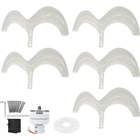 Éolienne Verticale 5 Pales Type Gorde Aimant Permanent 400W 48V Générateur Système Énergie DTHL400W pour Jardin (1/5)