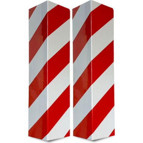Mousse résistante aux chocs, rouge et blanche, longueur 40 cm, 2 bandes réfléchissantes, autocollants d'avertissement (1/5)