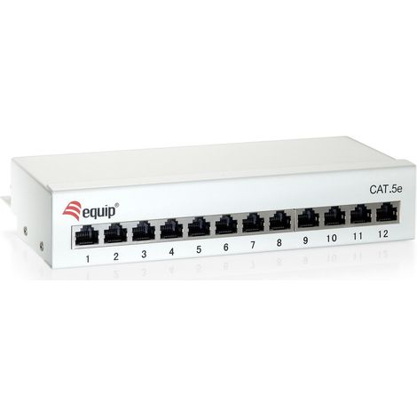 Cat Desktop Patch Panel 6 Blindé 12 Ports Couleur Blanc