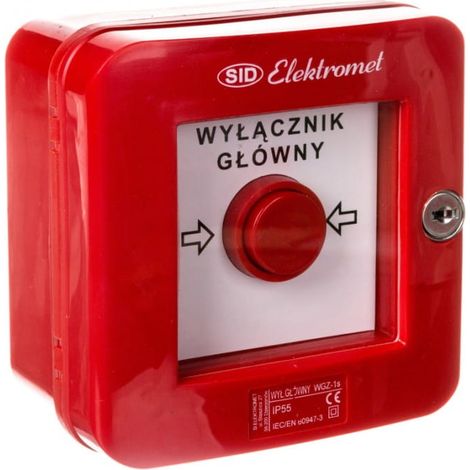 Interrupteur d'alarme automatique en saillie avec verrouillage WGZ-1s IP-55 921490