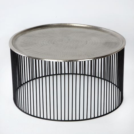 80x80x42 Schwarz / Silber Couchtisch Ferpour Möbel / Stühle alle Stile, um zu Hause eine Note zu verleihen (1/4)
