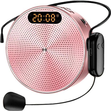 Kabelgebundener/kabelloser Lautsprecher mit Uhrfunktion, tragbarer Bluetooth-Lautsprecher, spezielles Mikrofon für Lehrer und Reiseleiter (1/5)