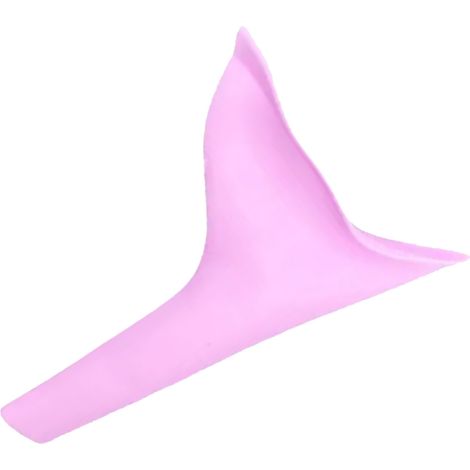Urinoir féminin portable rose en TPR, dispositif d'urination debout pour femme, urinal d'urgence pour extérieur (1/5)