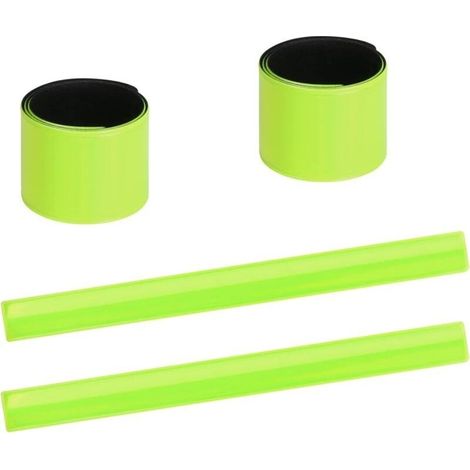 Reflective armband, safety armband, reflective running gear, high visibility reflective PVC wristband for cycling, running or jogging on the ankle (1/4)