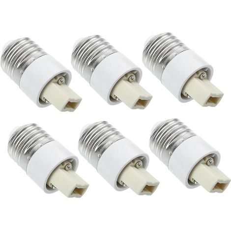 Adaptador de luz LED E27 a G9 para PC, práctico convertidor de iluminación con rosca para lámparas de mesa y de techo, juego de 6 piezas compatible con bombillas LED