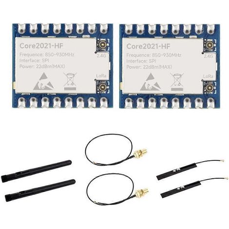 Module LoRa double bande HF Core2021 (850-930 MHz) basé sur l'émetteur-récepteur LR2021 (fréquences sub-GHz 2,4 GHz ISM 1,5-2,5 GHz). (1/5)