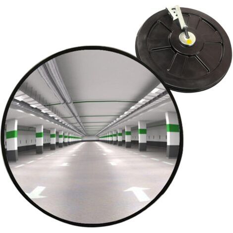 Miroir convexe de 30 cm, miroir d'allée, miroir de circulation intérieur, miroir de sécurité rond de garage, miroir convexe extérieur, miroir de garage, adapté aux garages, angles morts, commerciaux, (1/5)