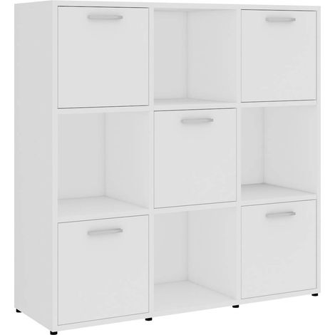 Maison Exclusive - Estantería librería madera contrachapada blanc (1/5)