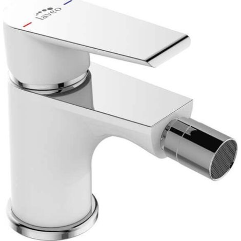 LARGO Freistehender Bidet-Wasserhahn aus weißem Chrom mit Stöpsel (1/2)