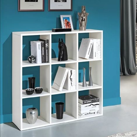 Libreria Hawai 9 compartimenti colore bianco larice (1/2)