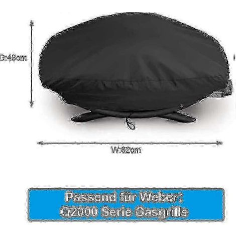 Housse imperméable pour barbecue d'extérieur Weber Q2000 Q2200 Q200 (1/3)