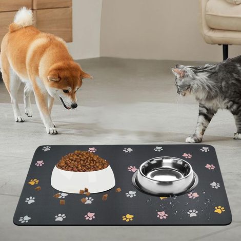1 Tapis Nourriture, Terre De Diatomée, Antidérapant, Imperméable, Pour Chat Et Chien (1/5)