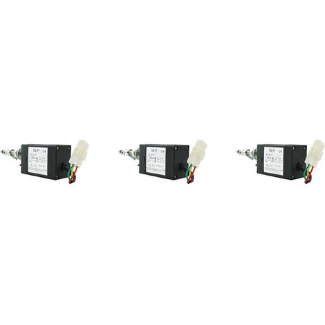 Compatible avec l'électrovanne d'arrêt d'accessoires moteur 3X XHQ-PT à traction, 12 V normalement ouverte. (1/5)