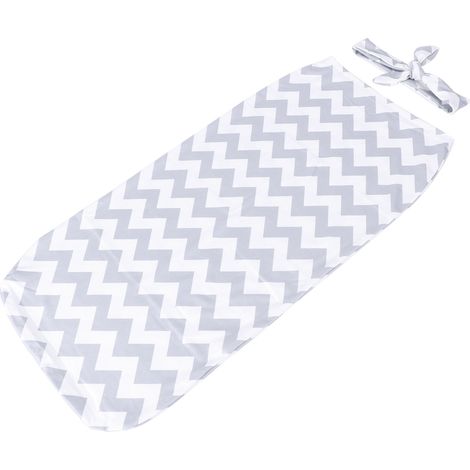 2 pièces Ensemble gigoteuse et bandeau, motif ondulé ou rayures noires et blanches, polyester, pour bébé de 0 à 3 mois (1/5)