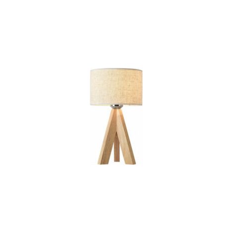 Mittelalterliche Nachttischlampe (36 cm) – Leinenschirm – Ein-/Ausschalter – UL-zertifiziert für Kinder- und Wohnzimmer – Crezuo