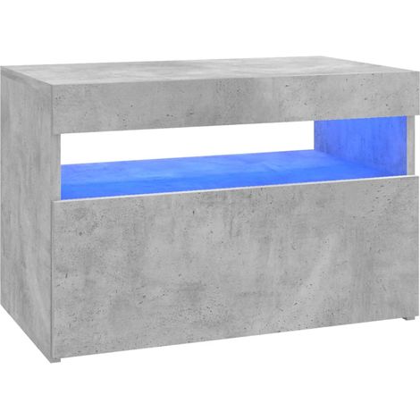 Mobile TV multimediale scaffale per televisione televisore buffet sala da pranzo soggiorno camera da letto con luci a LED 60 x 35 x 40 cm grigio 020026609