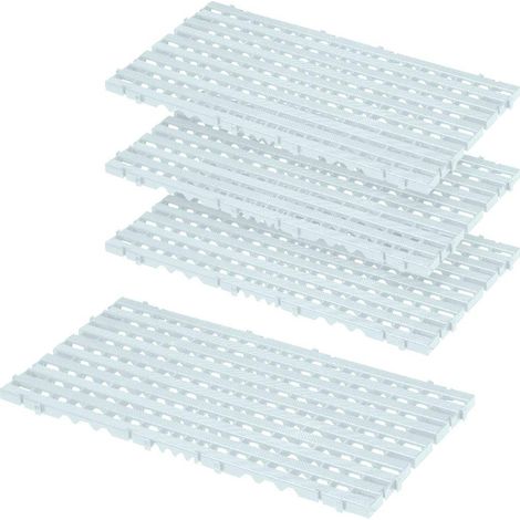 BRB Grille de sol, blanche, 800 x 400 x 25 mm, 1,28 m²