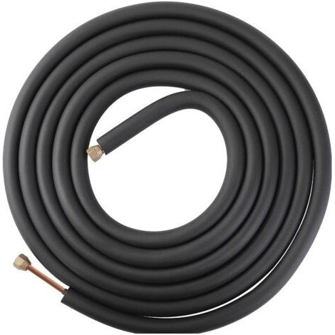 Tuyau de Liaison en Aluminium pour Climatisation - 1P 5m avec Écrous en Cuivre - Tube Cuivre-Aluminium Épais sans Soudure (1/2)