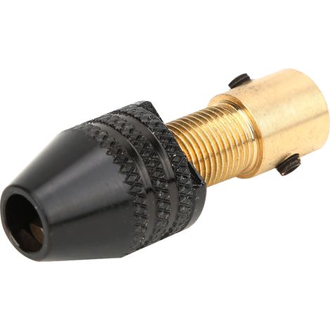 Accessoires pour mini-perceuse électrique : mandrin en laiton noir de haute qualité, diamètre de perçage 2,35 mm/3,175 mm, kit de 2,35 mm (mandrin noir avec tige). (1/5)