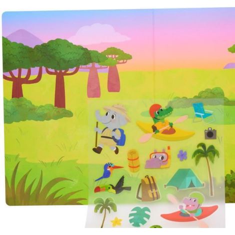 Autocollants - Jungle Journey - Transférables - Pour Enfants - Multicolores - Lot de 1 (1/2)