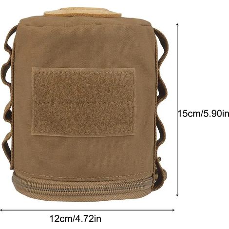 Housse de protection portable vintage pour bidon d'essence, sac de rangement anti-chute et anti-collision pour bouteille de gaz, idéal pour le camping et les réchauds portables. (1/5)