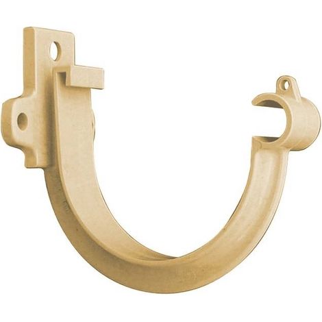 First Plast – Crochet bandeau pour gouttière PVC 16mm – Fixation esthétique – Compatible avec gouttières de 16mm – Coloris sable