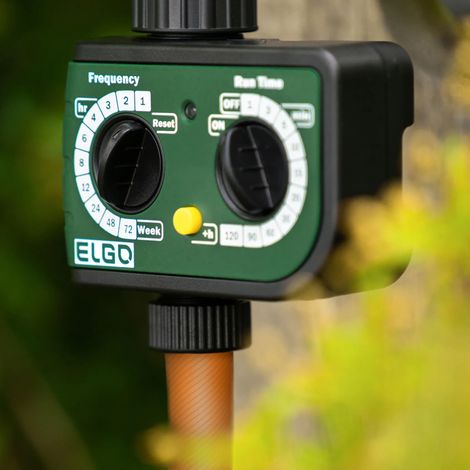 ELGO Elektronische Bewässerungsuhr für Wasserhahn "WT218", grün (1/5)
