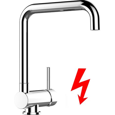 NIEDERDRUCK Unterfenster Wasserhahn Vorfenster Umklappbar 6 CM Verchromt Küchenarmatur mit 360° schwenkbarem N Auslauf (1/4)