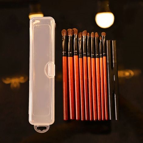Transparente und tragbare Aufbewahrungsbox für Make-up-Pinsel, staubdicht, Essstäbchen