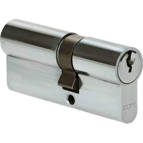 Cylindre De Porte à Nickel 70mm (40+30mm) Largeur De Came R15 3 Clés Inclus Edm (1/3)