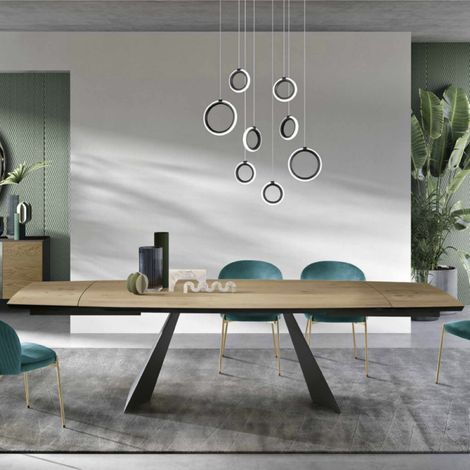 Tavolo allungabile 300 cm con piano in Rovere Crudo GILMOUR (1/5)