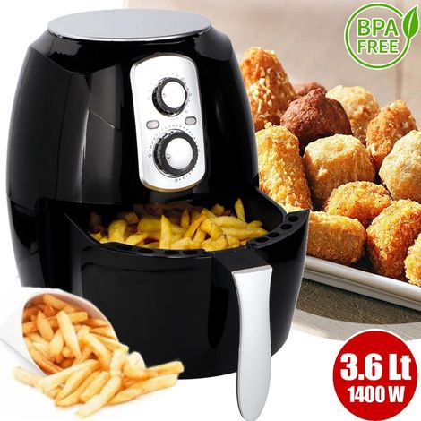 TRADE SHOP - Friggitrice Ad Aria Calda Senza Olio Airfryer 3.6 Lt Frigge Cuoce Arrosto 1400w - (1/4)