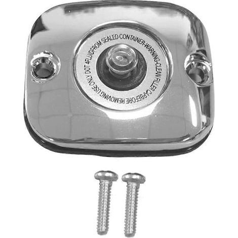 Cache chromé du maître-cylindre de frein avant pour moto Harley Dyna 06-17, Softail 06-14 et Touring 05-07 (1/5)