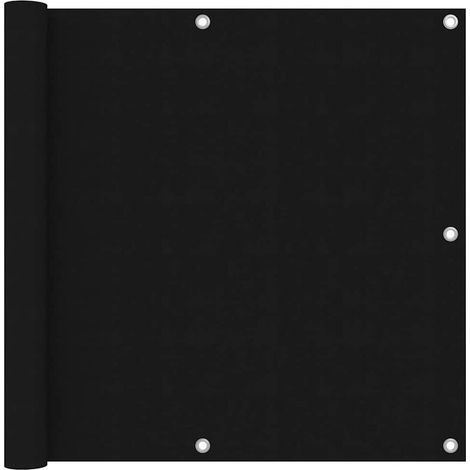 Paravent de balcon noir, 90 x 600 cm, tissu Oxford (1/5)