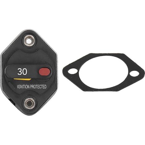 Disjoncteur 30A étanche avec bouton de réinitialisation manuel, protection contre les surcharges 32V pour camping-car et bateau (1/5)