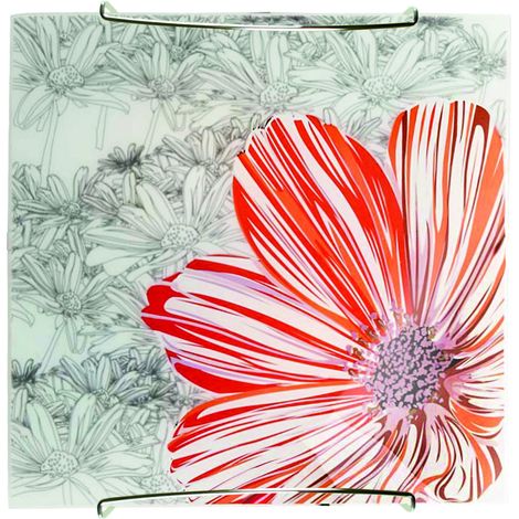 Plafoniera Candellux Spring cromata rossa E27 30cm (1/5)