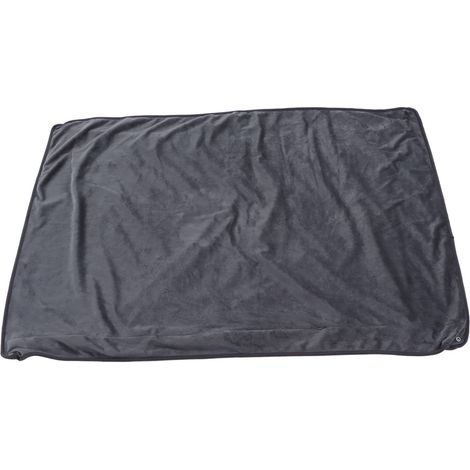 Couverture bébé polaire ultra douce et chaude, idéale pour la maison ou le bureau, gris foncé - anti-rétrécissement et double face. (1/5)