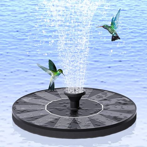 1 Fontaine Solaire, Panneau Monocristallin 1w, 6 Buses, Bassin À Oiseaux (1/5)