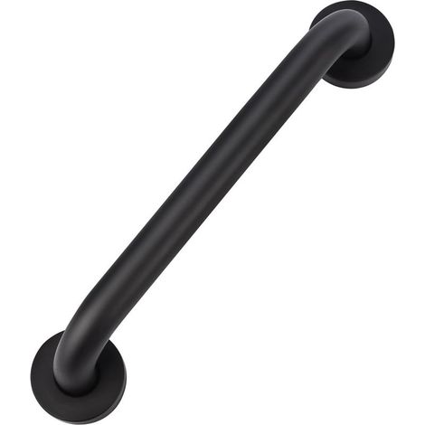 Barre de maintien antidérapante en acier inoxydable 43.5cm – Finition noire mat – Sécurise salle de bains pour personnes à mobilité réduite (1/5)