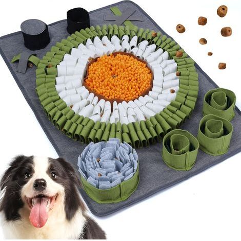Dog Snuffle Mat, 8 Levels of Play, Washable Cotton Fabric, Non-Slip, Scent Training (1/5)