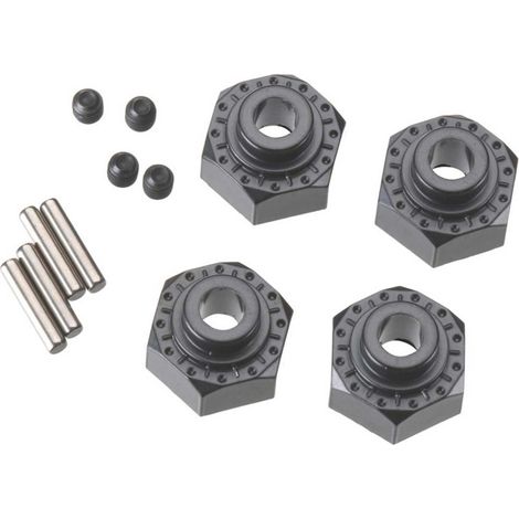 Aluminum Hex Hub 12mm Black (4)