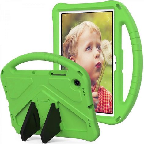 Étui de protection antichoc et robuste avec support pour tablette Samsung Tab A8 10,5" (2021) SM-X200/X205 pour enfants (vert) (1/5)