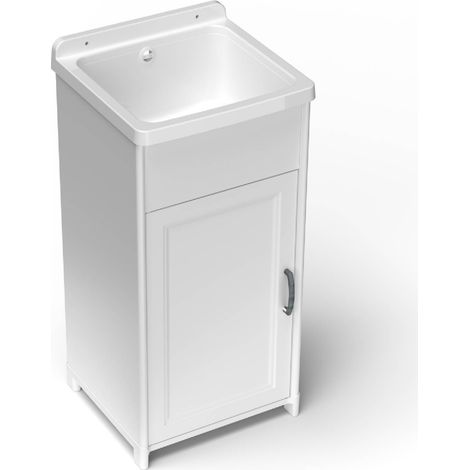 Meuble de lavage en résine thermoplastique 40L x 40P x 85H cm – Compact et léger – Résistant aux intempéries et acides – Kit de montage inclus – Arati Bath & Shower (1/5)