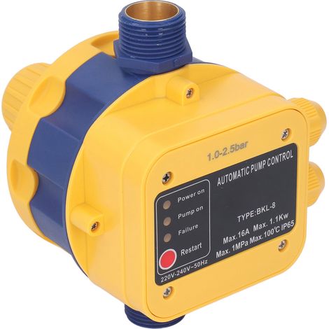 Pressostat de pompe à eau 1,0‑2,5 bar, régulateur de pression automatique 220V‑240V pour canalisation domestique (1/5)