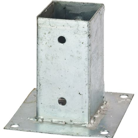 Pfostenträger Aufschraubhülse 91x91x150 feuerverzinkt Pfosten Zaunpfosten (1/4)